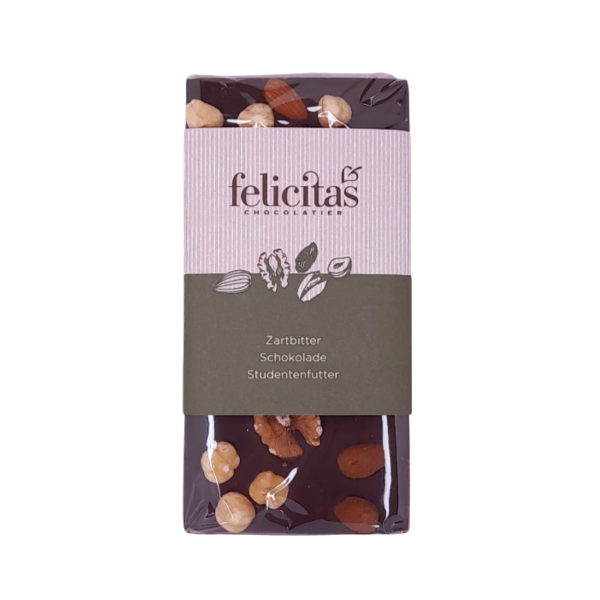 Felicitas Studentenfutter Zartbitter Tafelschokolade
