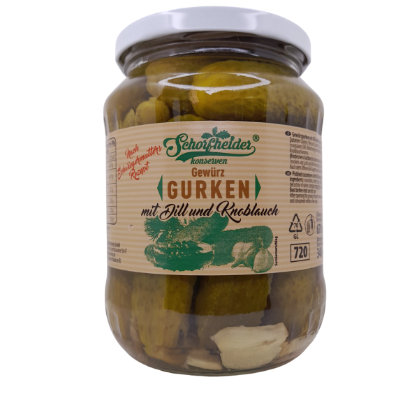 Schorfheider Gewürzgurke m. Dill und Knoblauch