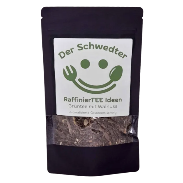 Der Schwedter "RaffinierTEE Ideen" Grüntee mit Walnuss 80g