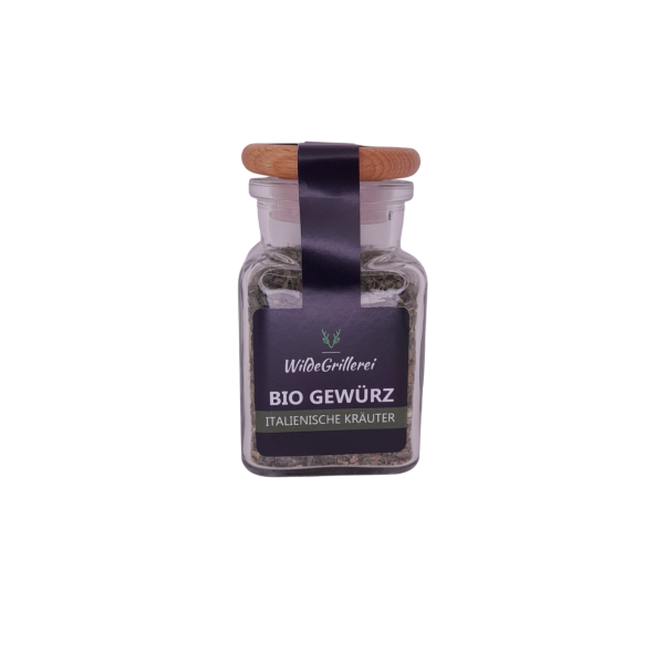 WildeGrillerei Italienische Kräuter Glas mit Holzdeckel 32g