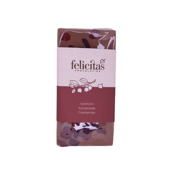 Felicitas Vollmilch Cranberries Tafelschokolade