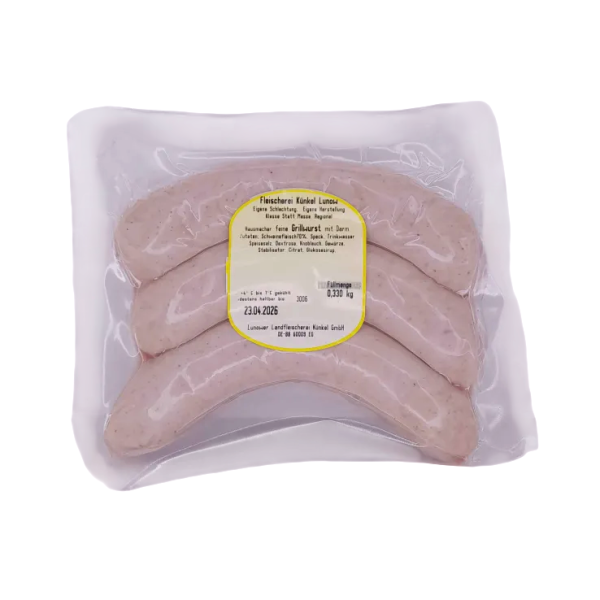 Fleischerei Künkel Lunow 3 x Grillwurst, 330g