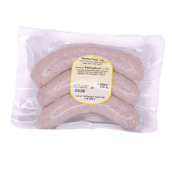 Fleischerei Künkel Lunow 3 x Kräutergrillwurst, 330g
