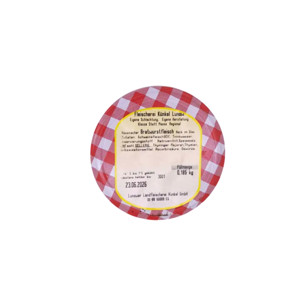 Fleischerei Künkel Lunow Bratwurstfleisch im Glas, 185g