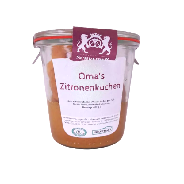 Bäckerei Schreiber Omas Zitronenkuchen im Glas