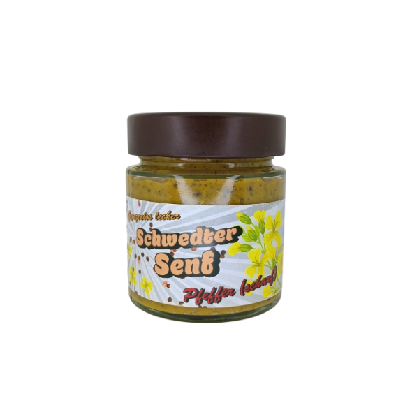 Schwedter Senf Pfeffer 150ml im Glas