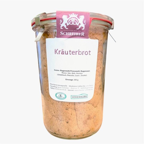 Bäckerei Schreiber Kräuterbrot im Glas, 400g